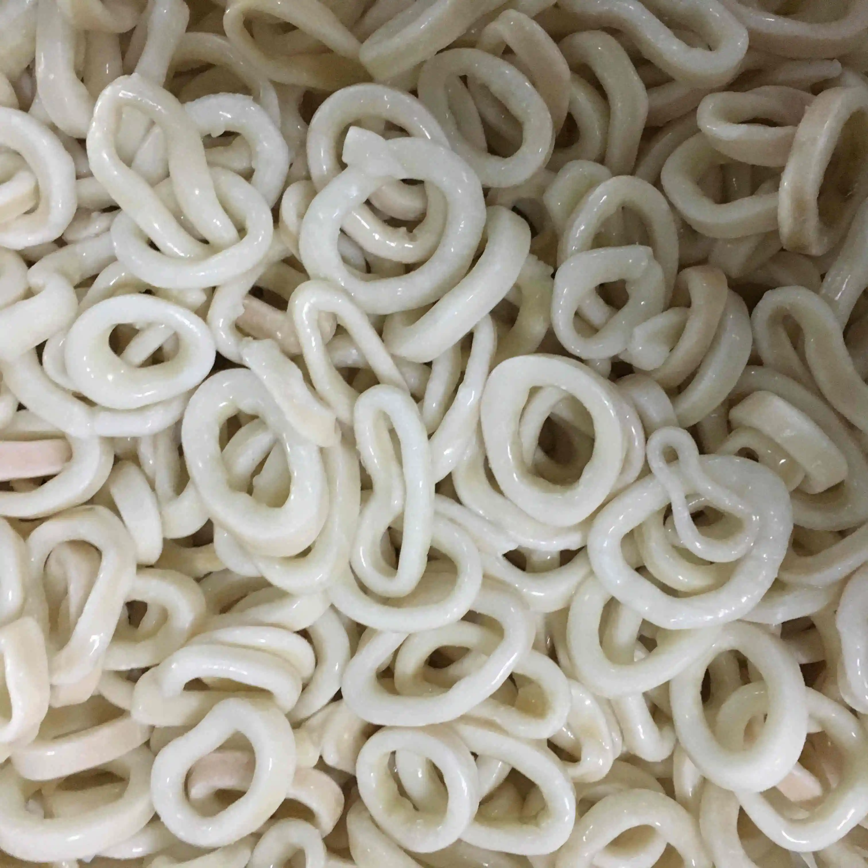 Frozen boiled indian ocean squid  ring with yellow spot off
