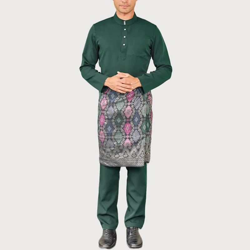 SIPO изготовленный на заказ поставщик малазия современный однотонный хлопок Baju Melayu Wanita Мужская одежда Сингапур Elrah