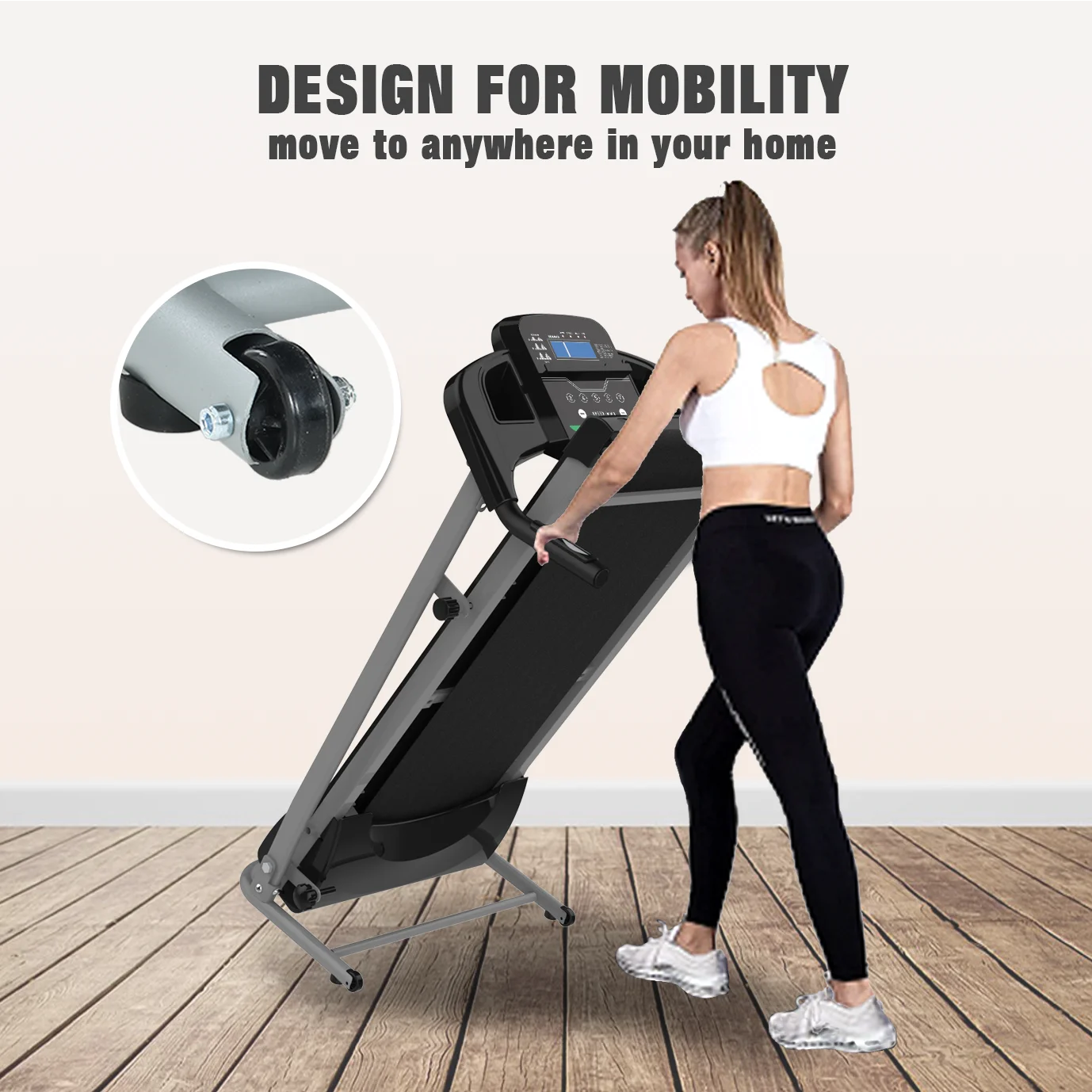 Folding Electric Treadmill with Incline 2.5HP Energy Saving Motor Running Walking for Home Office Indoor Cardio Exercise