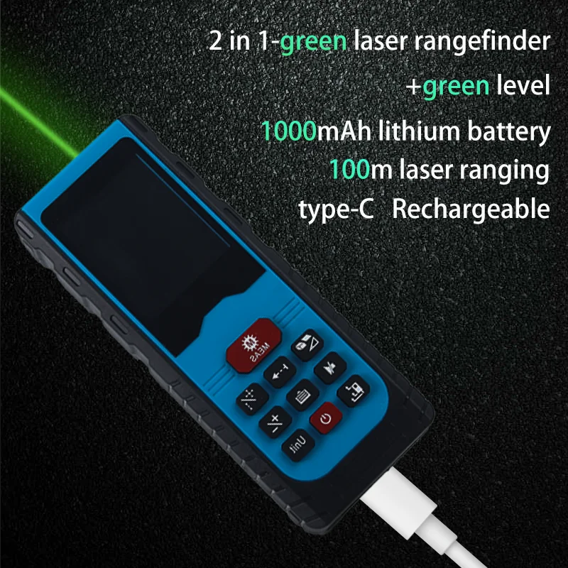 Laser Distance Meter 100m Unit Ft/in/M/Ft+in ,laser measure distance meter with Distance Area Volume Measure and Pythagoras