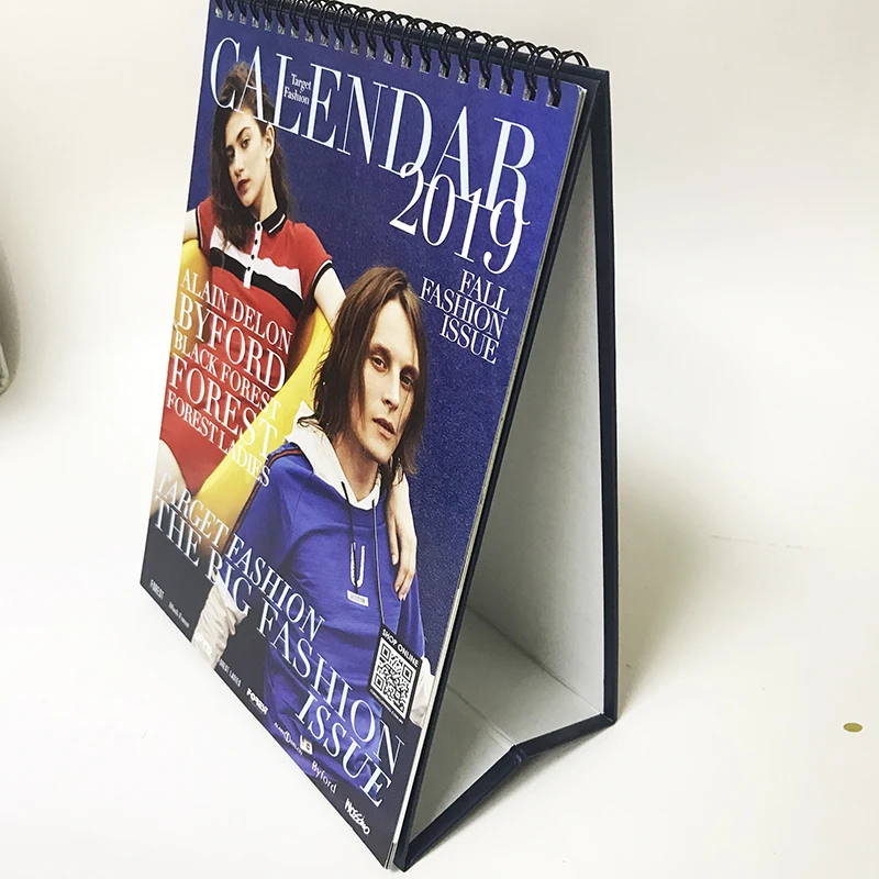 OEM low MOQ 20 pcs factory price printing Christmas custom logo  desk table calendar 2025