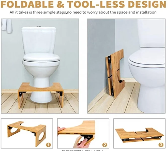 Удобный и удобный качественный бамбуковый туалет для экономии места