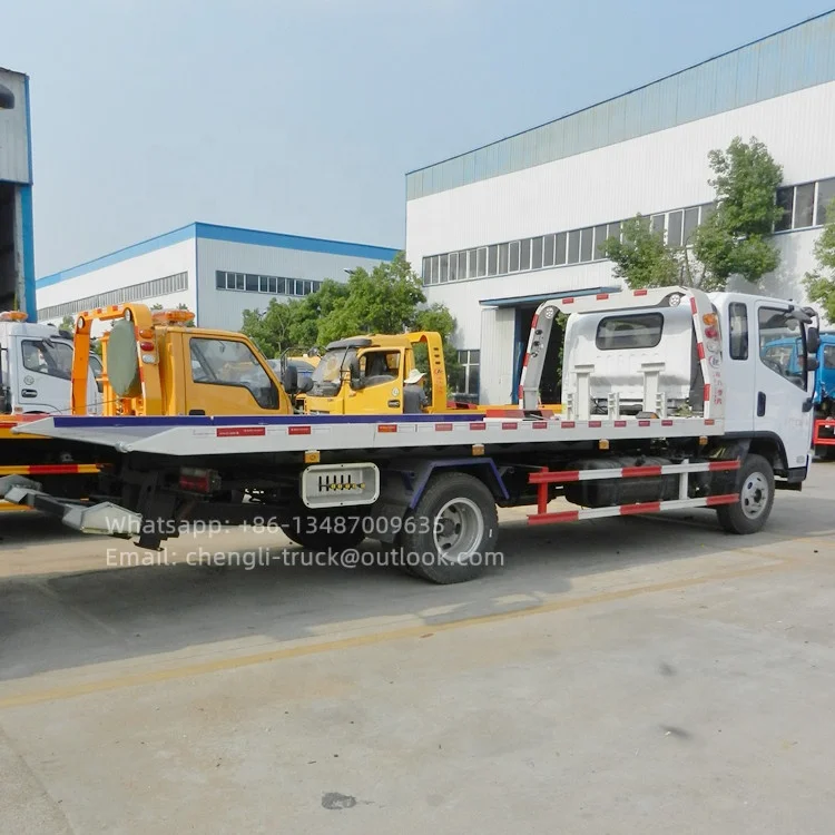 FAW TIGER VH tray wrecker 4 ton FAW flatbed tow truck for traffic block
