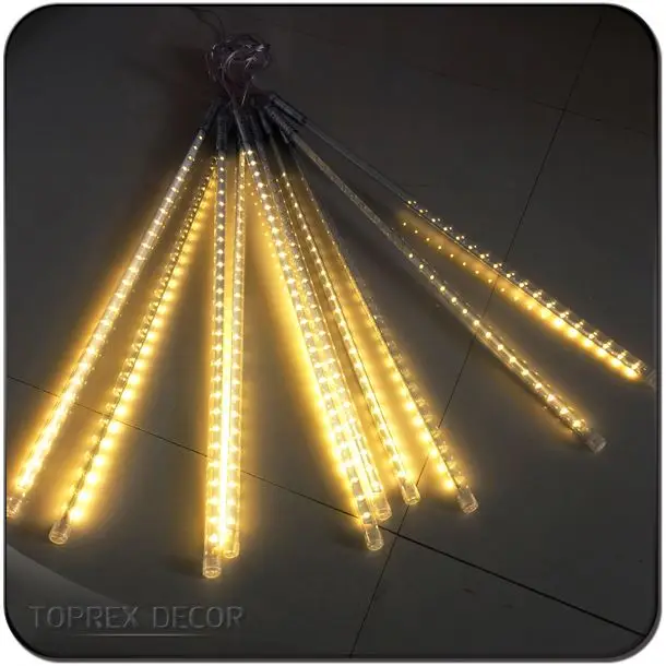Outdoor christmas decorations led meteor shower rain drop tube lights