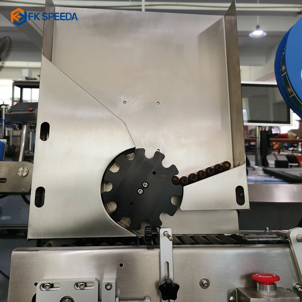 Automatic jumbo sausage candle roll tube labeling machine