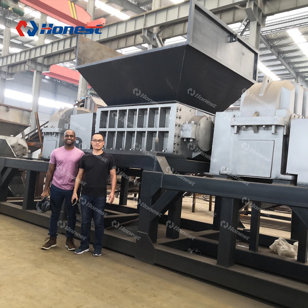 Metal Double Shafts Shredder Machine For Metal Recycling