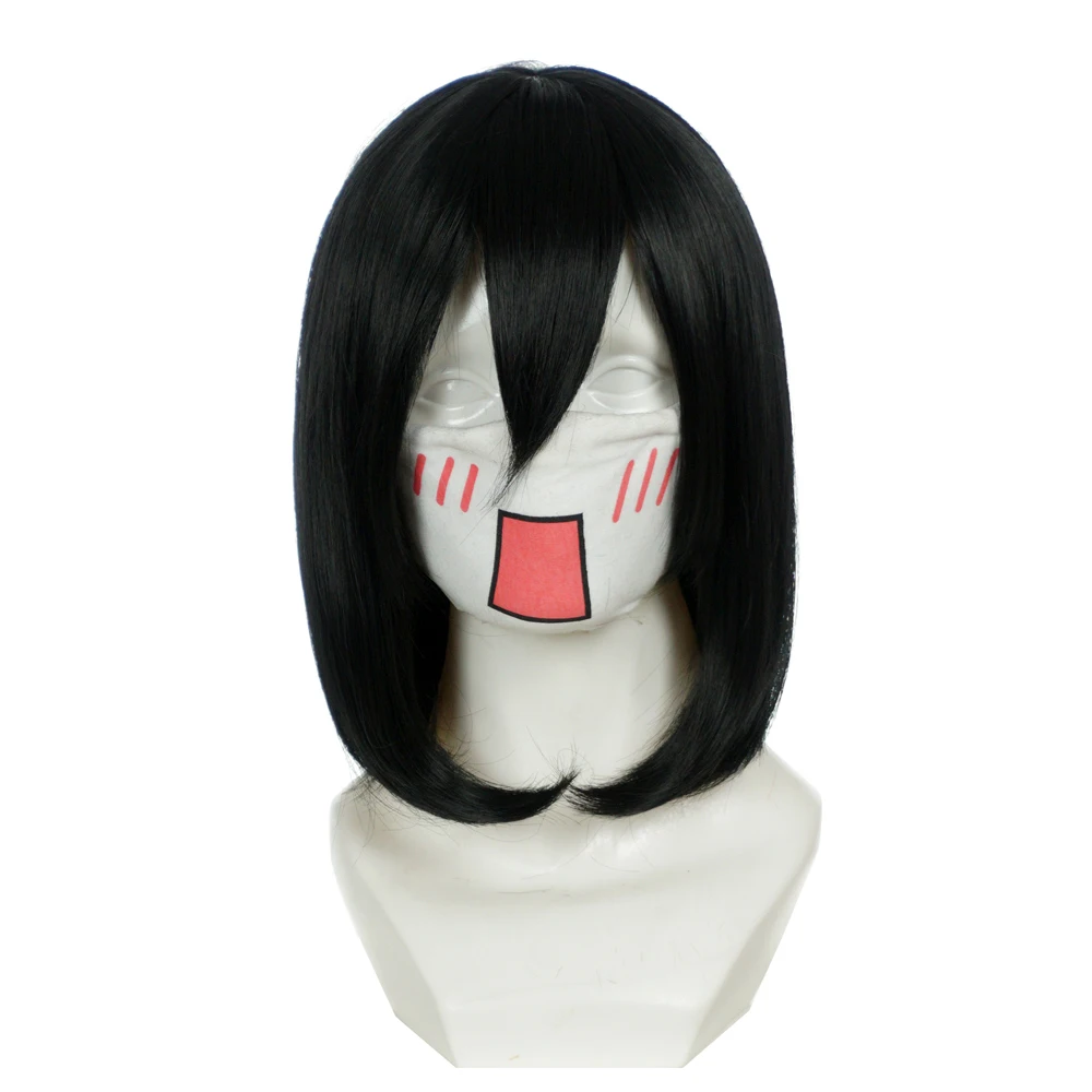 
Attack on Titan Mikasa Ackerman Adult women BLACK short Wig Cosplay Christmas Cosplay wig 320F 
