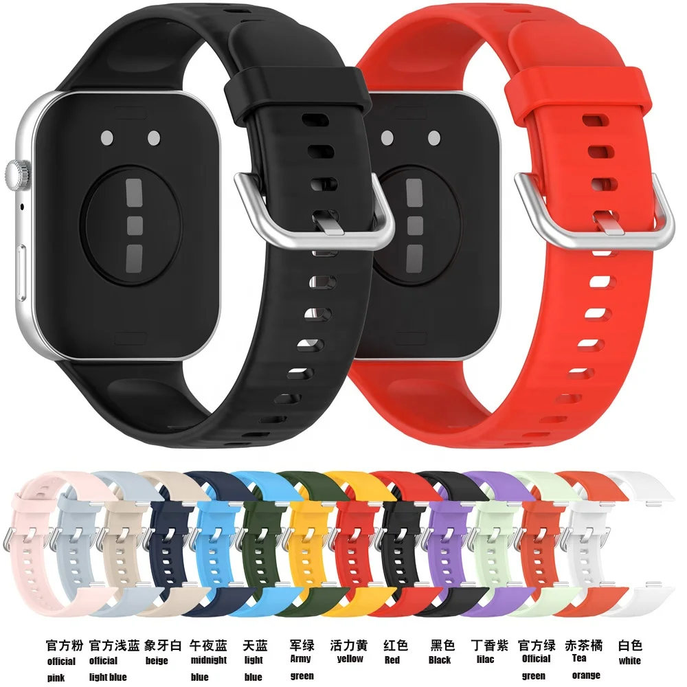 Official solid color silicone strap for Huawei Watch Fit 3 smart watch bands & accessories