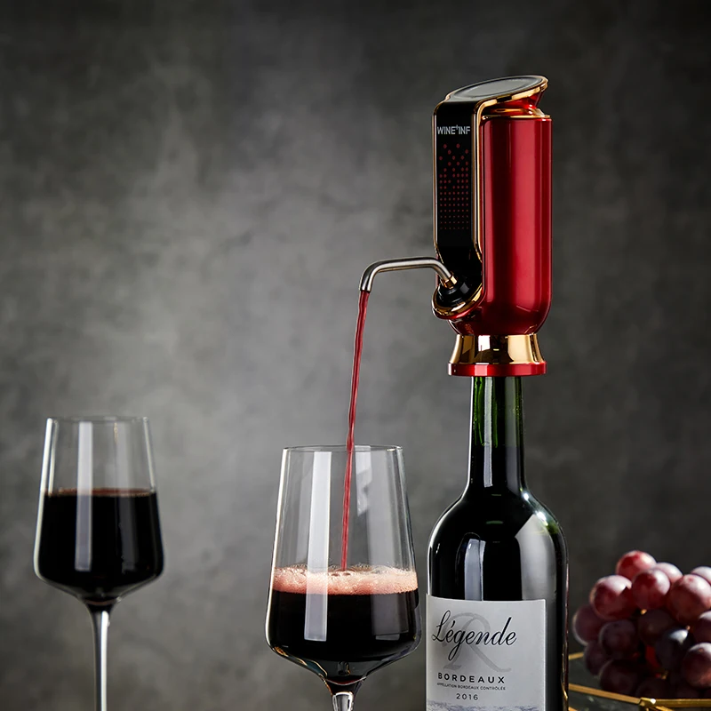 Smart Quantitative Liquor Dispenser Pump Pourer Whiskey Aerator Automatic Electric Wine Decanter with Wine Vacuum Saver