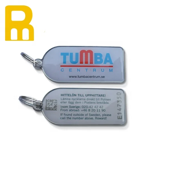 Wholesale Cheap Serial ID number Key Chain QR Code Key Tag Barcode Key Fobs With 15mm Key Ring