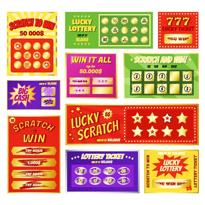 Hot selling Lottery Ticket Scratch Off Tickets Printing Lottery Scratch Cards Lottery Games Tickets