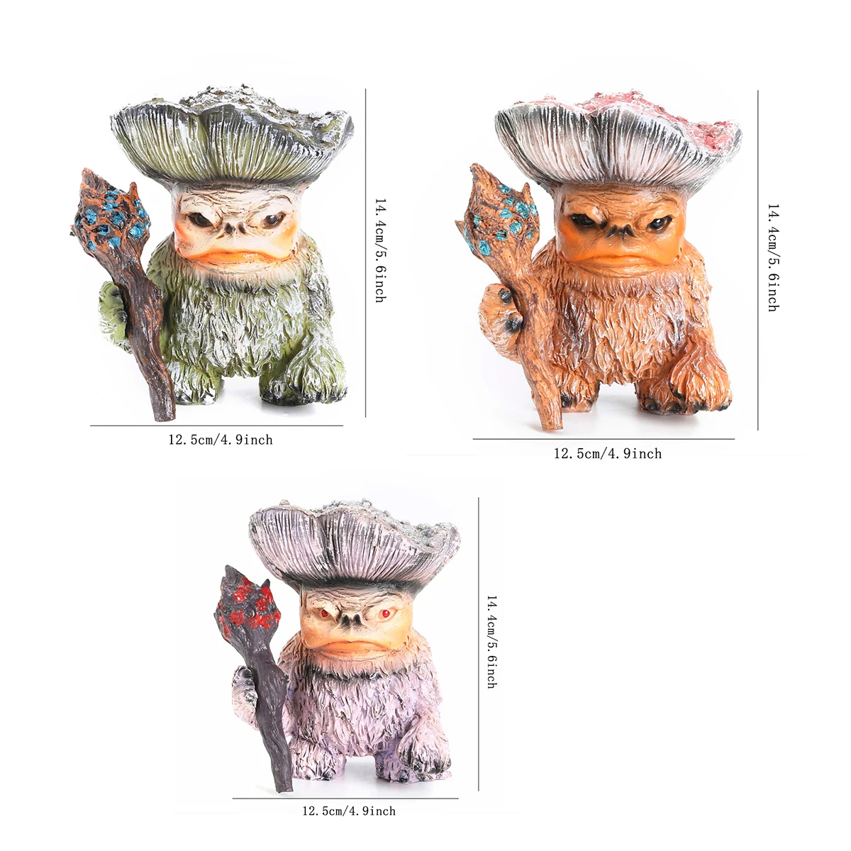 Outdoor Cartoon Mushroom Monster Elf Shaman Troll resin crafts garden decorations gardening decorations