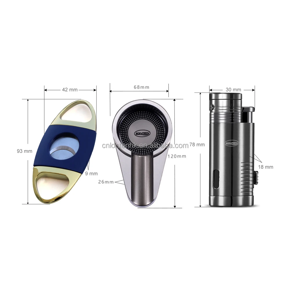 Online Hot Sell Luxury Blue Flame Torch Lighter Metal Jet Flame Cigar lighters