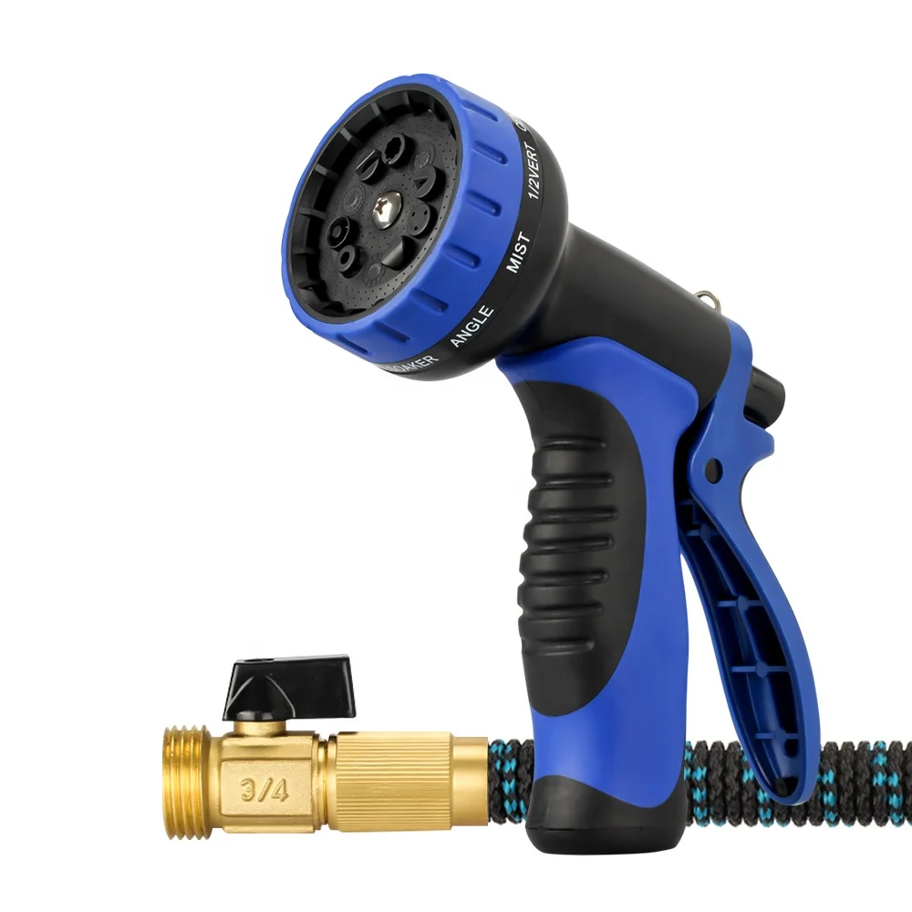 
75ft Flexible Expanding Garden Hose with ABS Sprayer Telescopic Magic Water Garden Hose 
