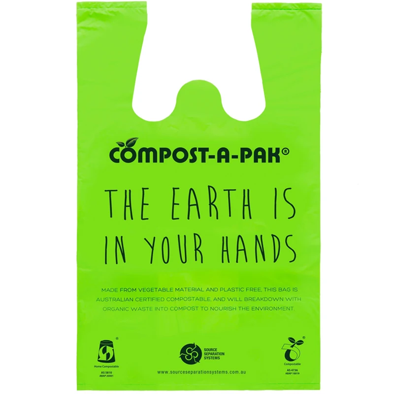 Eco Vest Shopping Plastic T-shirt Bags With Handles Supermarket Bag Tshirt Shop Resealable Plastic T-shirt Bags