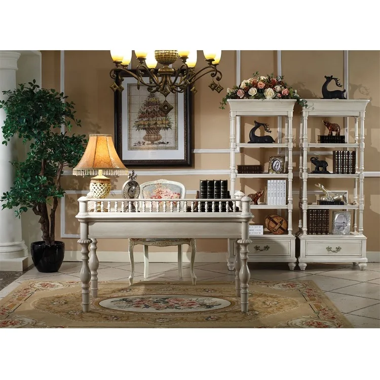 American style white color kinds wood study desk study room furniture GH43