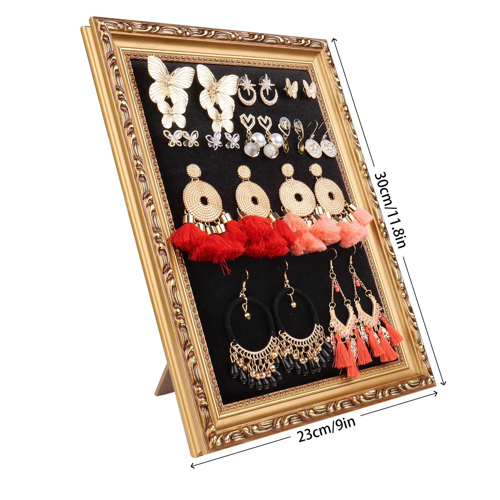 2025 Factory Price New Vintage Jewelry Display Stand Photo Frame Display Board Earrings Necklace Hanging Board