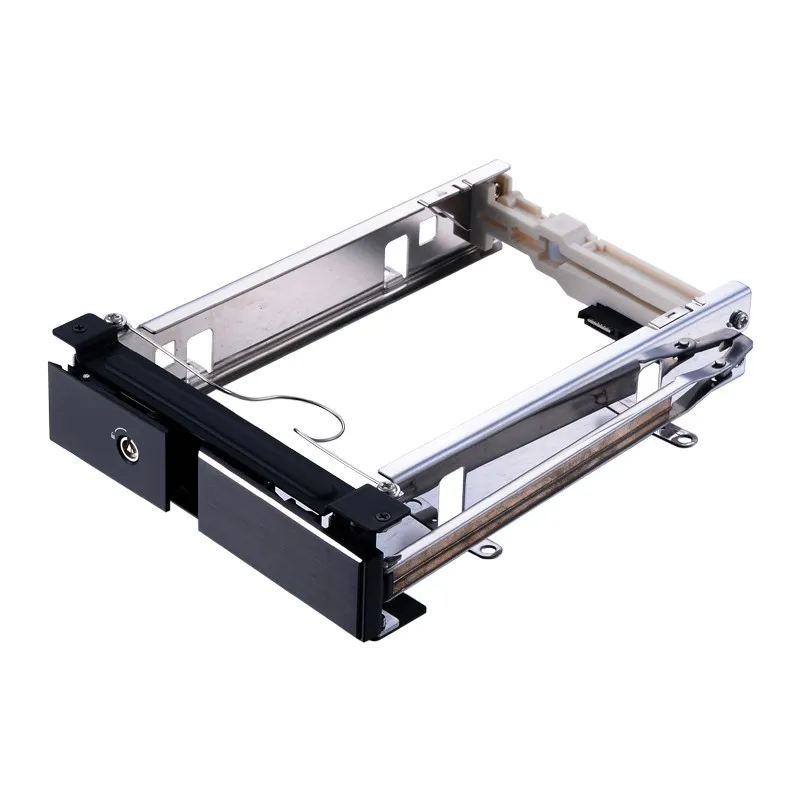 Aluminum door 3.5in media player sata tray-less design and key lock  hdd mobile rack
