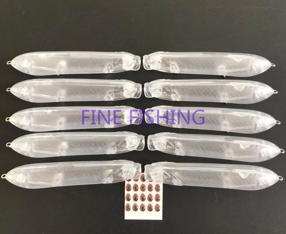 Best Selling Unpainted Fishing Lure Blank Crankbait 104mm 15.6g Lure Artificial Bait Pencil Lures Samples available Transparent