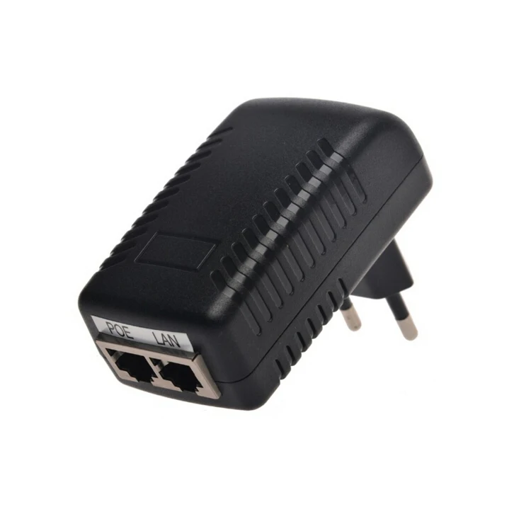 24V 1A  48V 0.5a 802.3af 24 Watts Wall Plug PoE Injector POE adapter