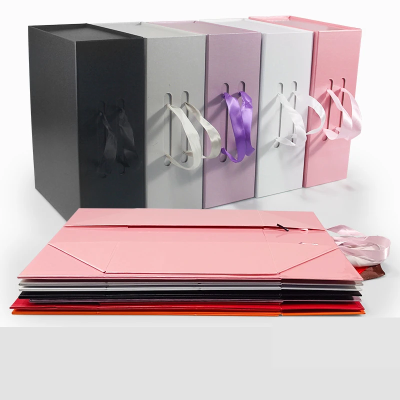 Folding gift box wholesale foreign trade clothing wig packing box spot manufacturer special paper cardboard book gift box