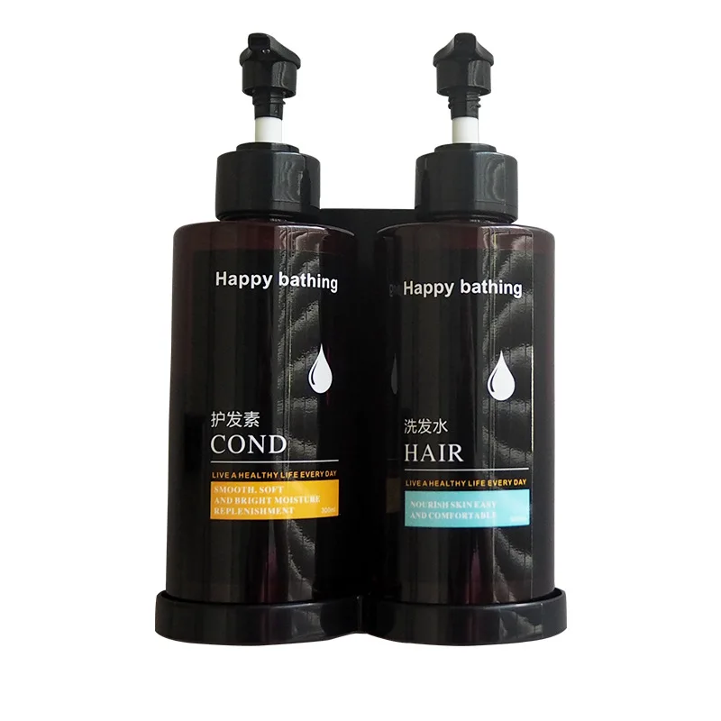 Commercial 300mlx2 Wall Mounted Bathroom Shampoo Body Wash Hand Sanitizer Liquid Wholesale Soap Dispenser For Hotel