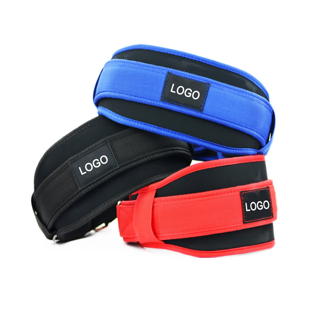 Custom Logo Nylon Weightlifting Belt for Waist Suppport Squat Training Crossfit