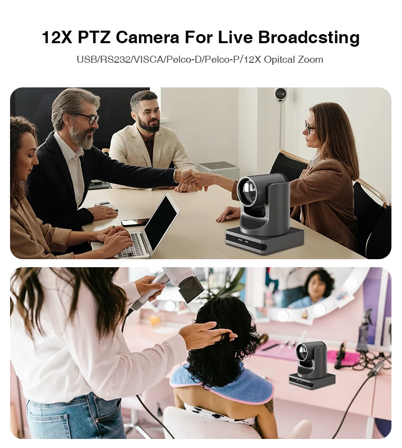 Anywii Hot 4K NDI 12X 20X Optical Zoom Video Conference Camera PTZ Broadcasting Live Streaming Camera fir church