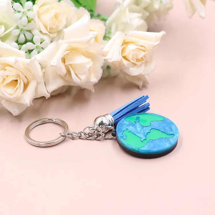 2024 Syasibo jewelry KHS289KH1234 1piece New product CN earth TRENDY Acrylic Keychain