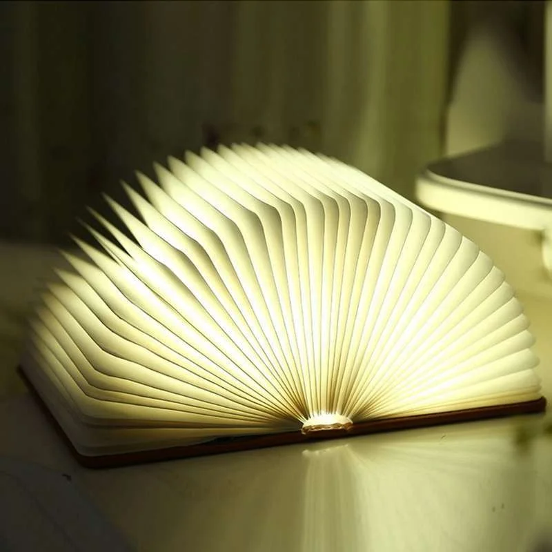 
Led page-turning USB folding book lamp colorful notebook led lamp charging small night lamp 