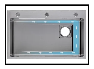 Competitive price 201/304 Stainless steel 68*45cm 75*45cm Gray Black Handmade Kitchen sink Single bowl Wash vegetables basin set