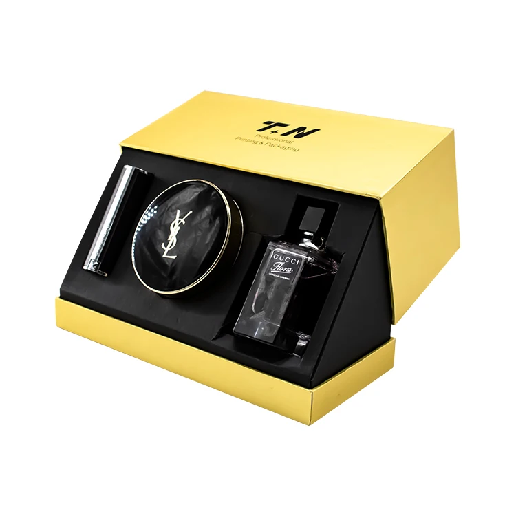Custom High-Quality Gift Packaging Paper Boxes for Cosmetics, Air Cushions, Perfumes, Lipsticks and Eco-Friendly Inner Pallets