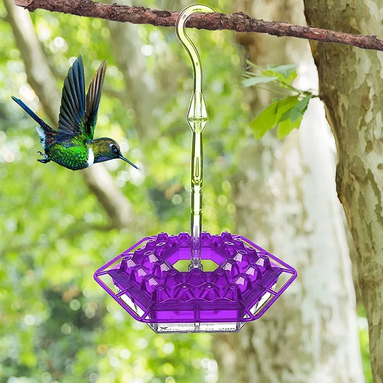 Forest Garden Hook Hexagonal Hole Pet Wild Bird Hummingbird Water Feeder Hanging Vajilla De Aves Supplies Products Accessories