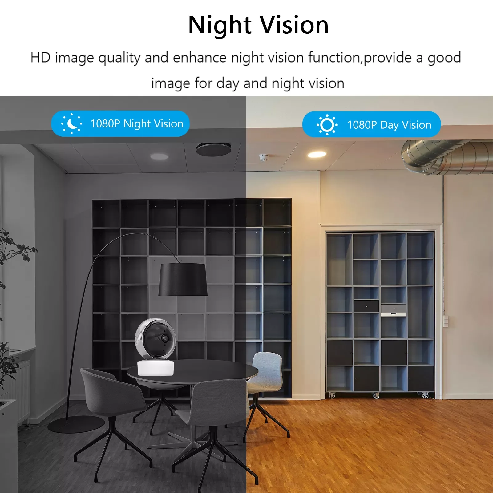 Tuya Smart 1080P WiFi CameraSurveillance Automatic Tracking Smart Home Security Indoor Wireless Baby PIR Monitor