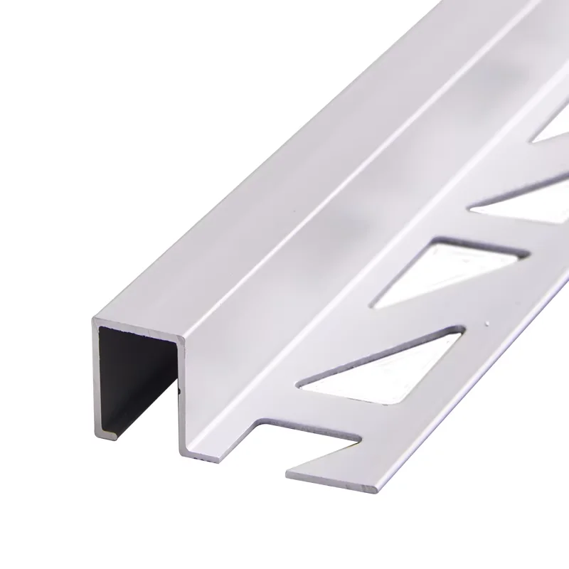 Metal Trim Baseboards Decoration material wholesale Aluminum Tile Edge Extruded Aluminum Profile Tile Edge