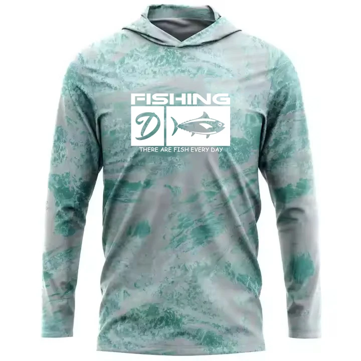 Long sleeves shirts design Fishing Hoodie Wear UPF50+Quick Dry Breathable Fishing Shirts Custom Design Fishing Shirts