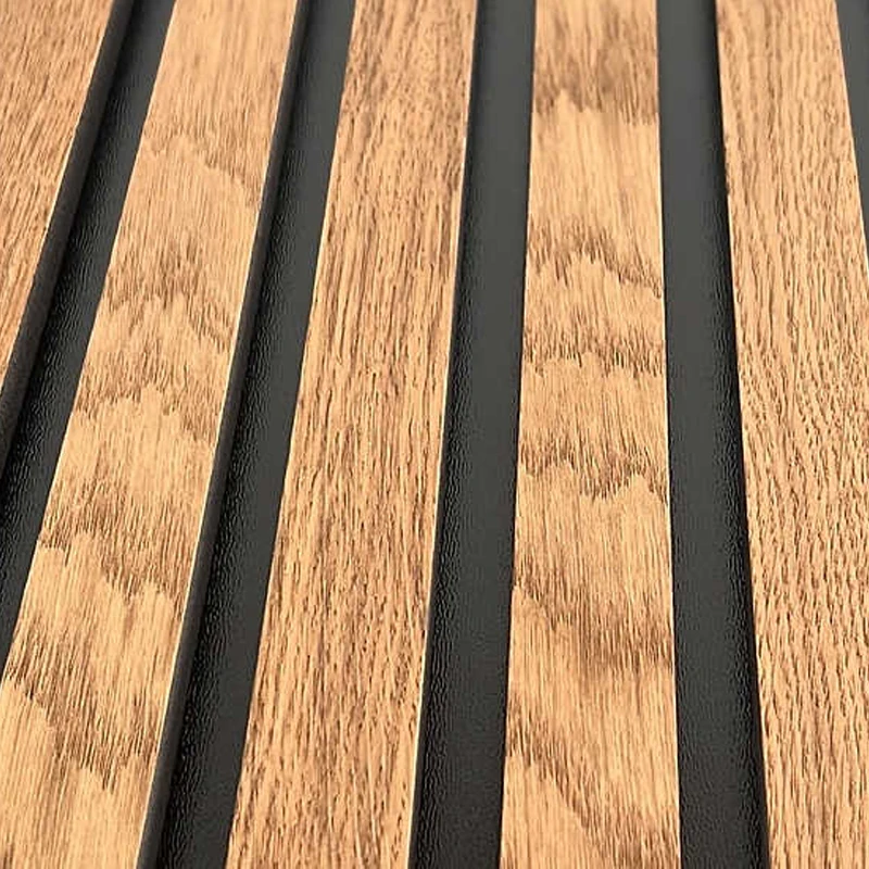 2400*600mm Soundproof Acoustic Panels  Natural Dark Smoke Wood Wool Wall Panels Wooden slat acoustic panel