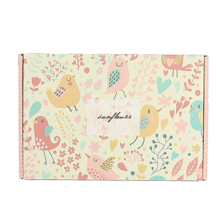 
Custom Colorful Printed Corrugated Packaging Recycled Mailing Postage Box Mailing for clothing 