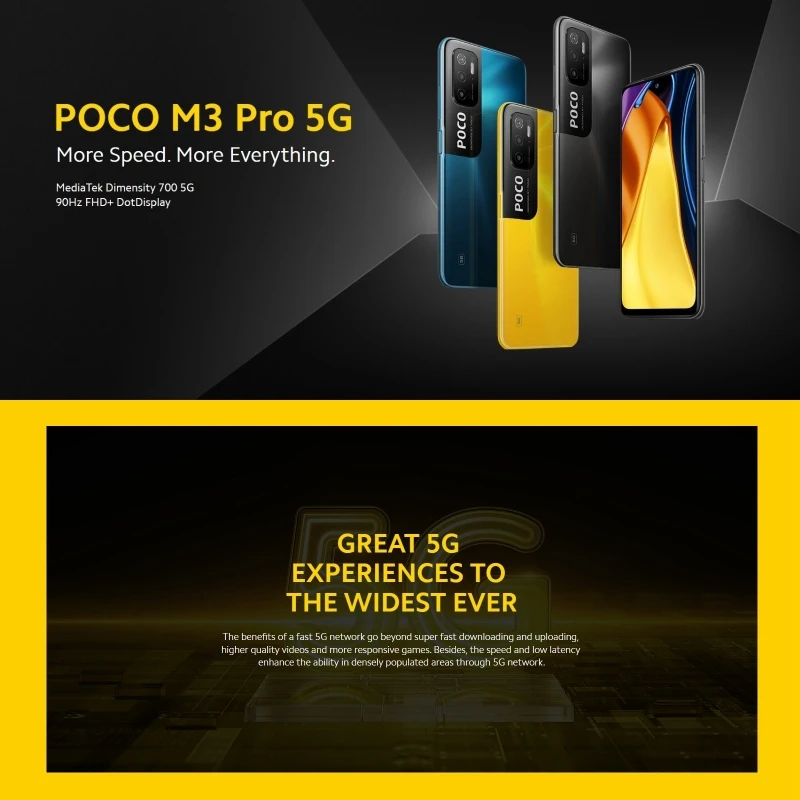 Новое поступление Xiaomi POCO M3 Pro 5G мобильный телефон 6 ГБ + 128 Гб оригинальная глобальная Версия 5 дюймов Android