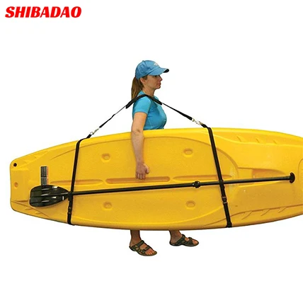 High Quality Universal Kayak Comfortable Carrying Shoulder Strap Universal Adjustable Sling with Built-in Paddle Loop