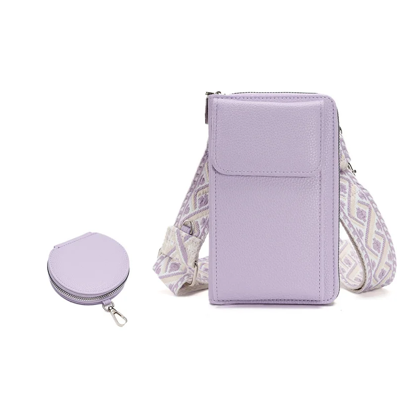 2024 Trend Phone Bag Custom Detachable 2PCS Dual Pouch Wristlet Coin Purse Women Phone Purse Shoulder Bag