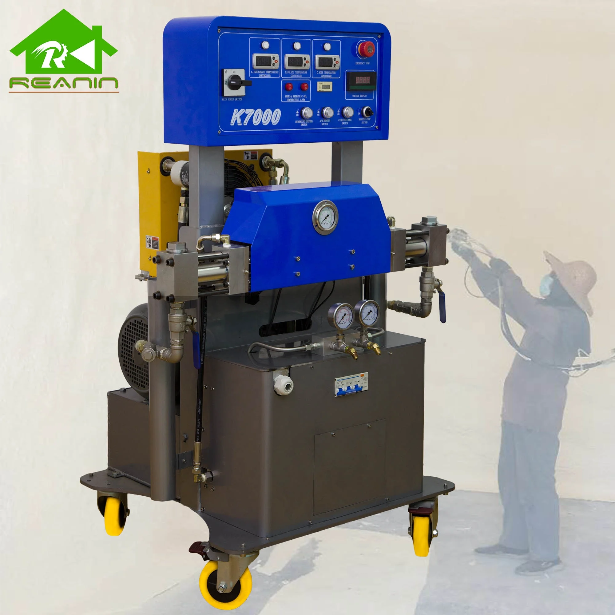 Полиуретановый пенополиуретановый распылитель Reanin K7000, оборудование для распыления полиуретана
