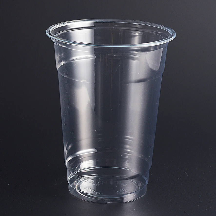 factory price 375 ml plastic cup  cold coffee custom logo disposable plastic pet cups with  lid