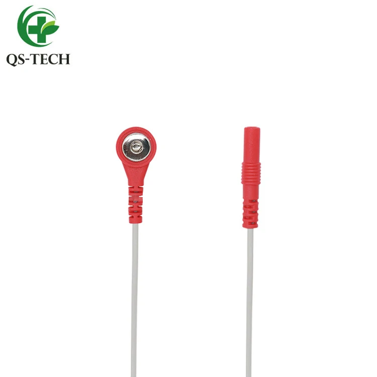 Large factory in China custom j2.0mm pin female to 3.5mm/3.9mm female Ecg Snap electrode adapter for Ecg cable
