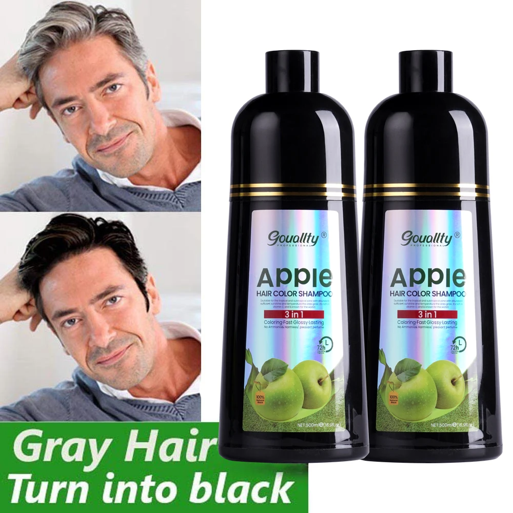 New Arrival Factory Price 100% Grey Coverage Non-Damaging Fast Coloring Black Hair Color Dye Shampoo