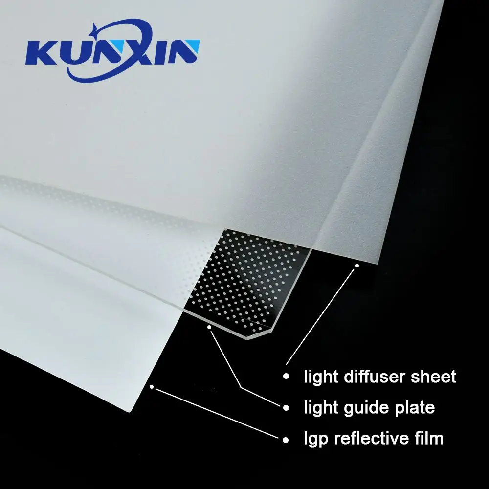 Kunxin Flexible Optical Pet Diffuser Panel 0.11mm 0.125mm Light Opal Diffusion Film Led Sheet for Lunminaires