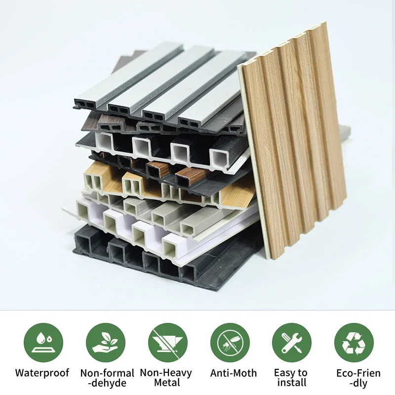 samples hdpe wooden grain pvc wpc tv indoor wall panels interior decoration and hidden door white