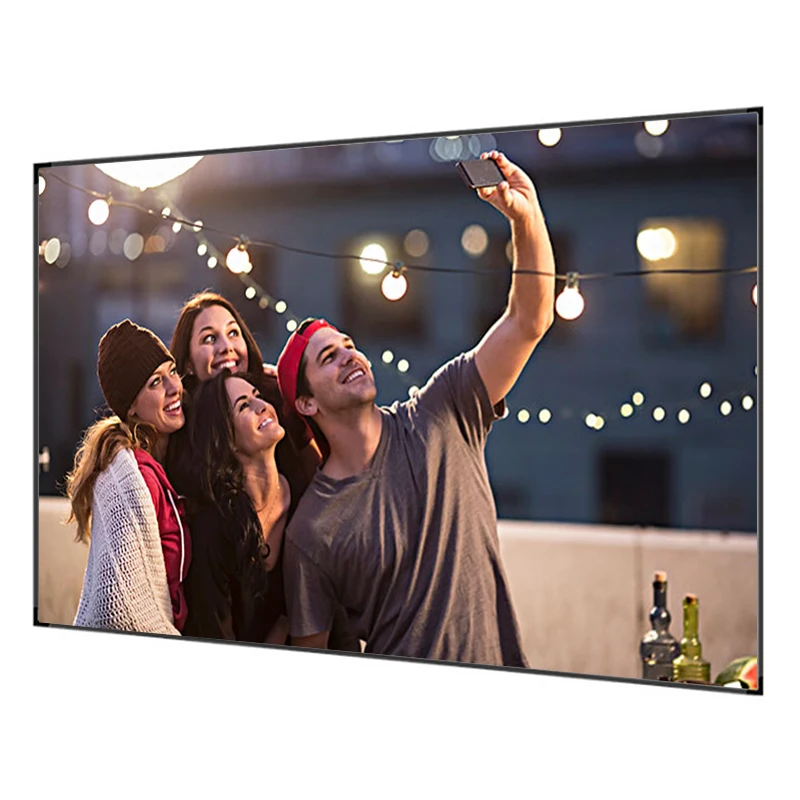 100 120 inch 16:9 4:3 home theater projector screen Anti light HD 4k cinema screen alr fixed frame projection screen
