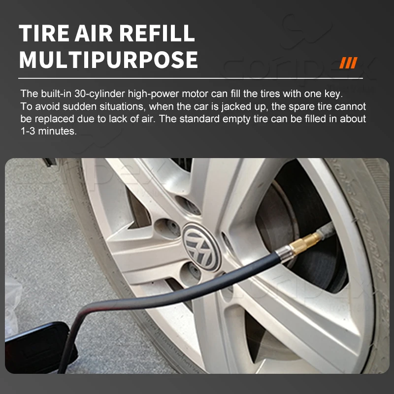 Conpex DC 12V Impact Wrench For Car repair Lifting 5 ton hydraulic electric Car jack kit with air pump