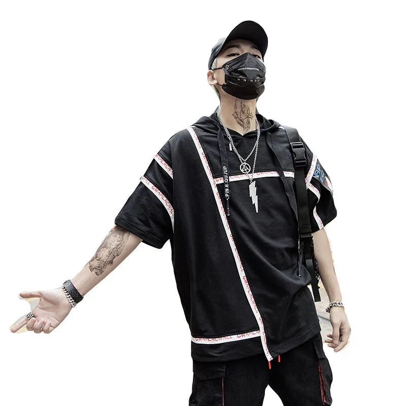 
Оптовая продажа, Мужская футболка с коротким рукавом в стиле пэчворк 